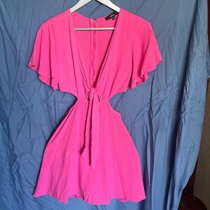 Lulu's Fuchsia Zip-Up Dress